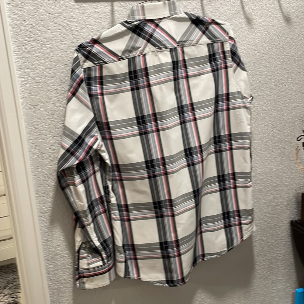 American Rag men’s medium plaid button up dress shirt 💼 - Picture 4 of 4